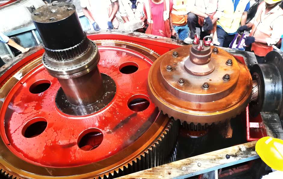 Roller press mechanical work